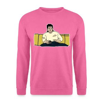 Regarder la télévision sur le canapé paresseux - Sweat-shirt Unisexe - rose - Devant