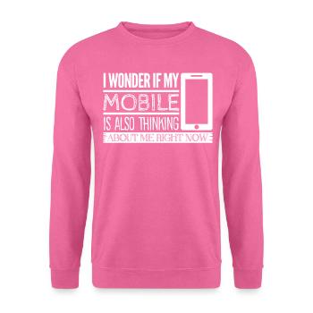 Smartphone Mobile Phone Cellphone - Unisex Sweatshirt - pink - Front