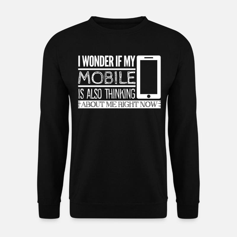 Smartphone Mobile Phone Cellphone - Unisex Sweatshirt - black