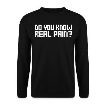 Real Pain Building Brick building block - Unisex Sweatshirt - black - Front - Alina (178cm) & Michal (187cm)