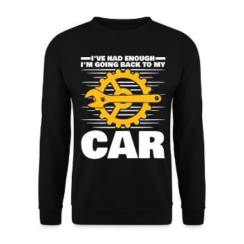 Mécanique Mécanique Automobile Moteur à combustion - Sweat-shirt Unisexe - noir - Devant - Alina (178cm) & Michal (187cm)