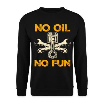 Piston Engine Car Mechanic Combustion - Unisex Sweatshirt - black - Front - Alina (178cm) & Michal (187cm)