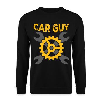 Car Guy Engine Mechanic Combustion - Unisex Sweatshirt - black - Front - Alina (178cm) & Michal (187cm)