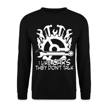 Mechanic Engine Combustion Car Guy - Unisex Sweatshirt - black - Front - Alina (178cm) & Michal (187cm)