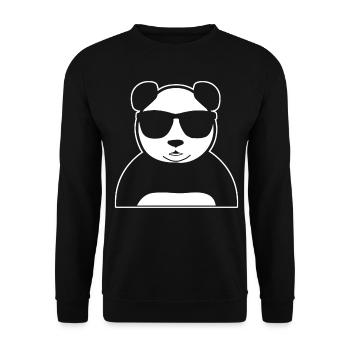 Panda Bear Sunglasses Pandas Giant Panda - Unisex Pullover - Schwarz - Vorne - Alina (178cm) & Michal (187cm)