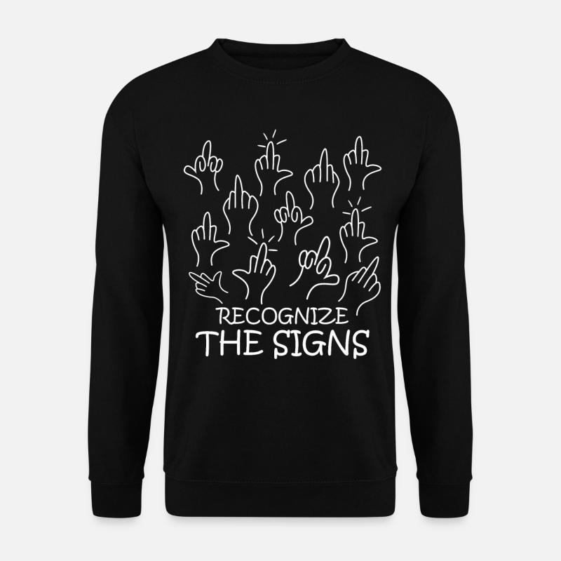 Middle Finger Misanthrope Grumpy - Unisex Sweatshirt - black