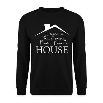 Pendaison de crémaillère Maison Immeuble Propriétaire - Sweat-shirt Unisexe - noir - Devant - Alina (178cm) & Michal (187cm)
