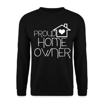 Housewarming House Building Homeowner - Unisex Sweatshirt - black - Front - Alina (178cm) & Michal (187cm)