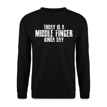 Misanthrope Sarcasm Grumpy - Unisex Pullover - Schwarz - Vorne - Alina (178cm) & Michal (187cm)