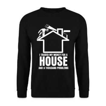 Renovating House Building Homeowner - Unisex Sweatshirt - black - Front - Alina (178cm) & Michal (187cm)