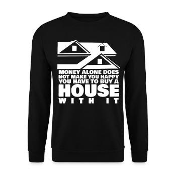 Construction de maison Pendaison de crémaillère du propriétaire - Sweat-shirt Unisexe - noir - Devant - Alina (178cm) & Michal (187cm)