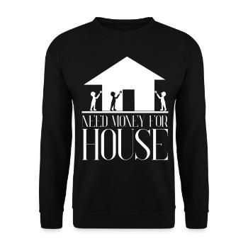 Propriétaire Maison de pendaison de crémaillère Bâtiment - Sweat-shirt Unisexe - noir - Devant - Alina (178cm) & Michal (187cm)