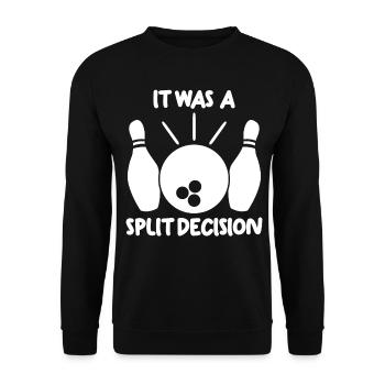 Bowling Split Bowling Ball Bowler - Unisex Pullover - Schwarz - Vorne - Alina (178cm) & Michal (187cm)