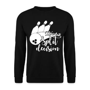Bowler Bowling Split Bowling Ball - Unisex Pullover - Schwarz - Vorne - Alina (178cm) & Michal (187cm)