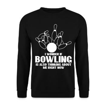Bowling Ball Bowler - Unisex Pullover - Schwarz - Vorne - Alina (178cm) & Michal (187cm)
