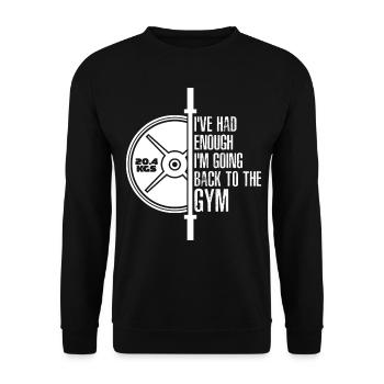 Gym Motivation Bodybuilder Bodybuilding - Unisex Pullover - Schwarz - Vorne - Alina (178cm) & Michal (187cm)