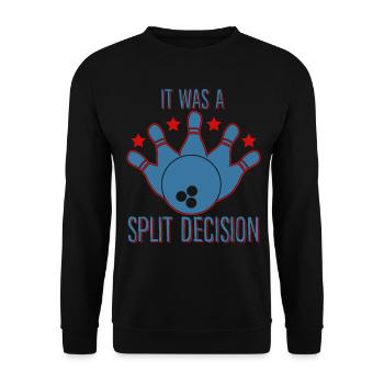 Bowling Ball Bowler Bowling Split - Unisex Pullover - Schwarz - Vorne - Alina (178cm) & Michal (187cm)