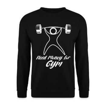 Gym Motivation Bodybuilding Bodybuilder - Unisex Pullover - Schwarz - Vorne - Alina (178cm) & Michal (187cm)