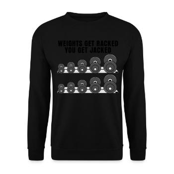 Bodybuilding bodybuilders - Unisex Sweatshirt - black - Front - Alina (178cm) & Michal (187cm)