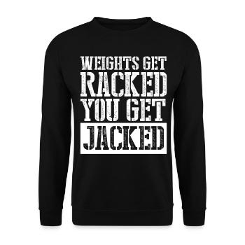 Bodybuilder Motivation Bodybuilding - Unisex Sweatshirt - black - Front - Alina (178cm) & Michal (187cm)