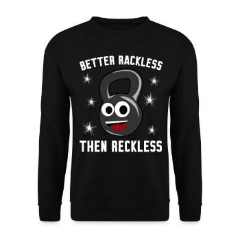 Bodybuilder Motivation Bodybuilding Joke - Unisex Sweatshirt - black - Front - Alina (178cm) & Michal (187cm)