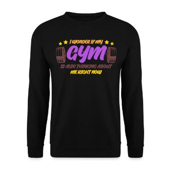 Bodybuilding Joke Bodybuilder Motivation - Unisex Sweatshirt - black - Front - Alina (178cm) & Michal (187cm)