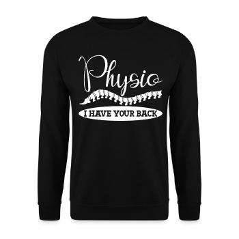 Physiotherapy Physio Physiotherapist - Unisex Sweatshirt - black - Front - Alina (178cm) & Michal (187cm)