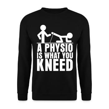 Physio Physiotherapy - Unisex Sweatshirt - black - Front - Alina (178cm) & Michal (187cm)