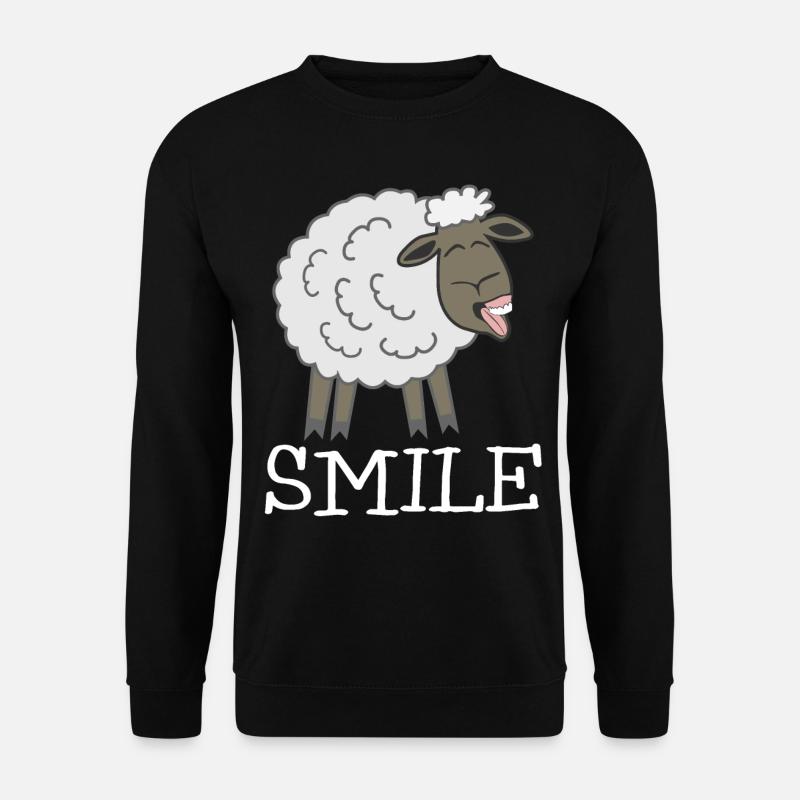 Smiling Sheep - Unisex Sweatshirt - black