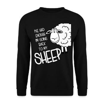 Sheep Shepherd Farmer - Unisex Sweatshirt - black - Front - Alina (178cm) & Michal (187cm)