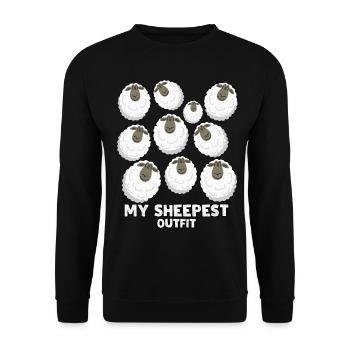 Berger bon marché éleveur de moutons - Sweat-shirt Unisexe - noir - Devant - Alina (178cm) & Michal (187cm)