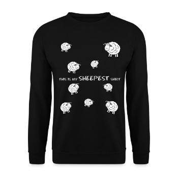 Sheep Joke - Unisex Sweatshirt - black - Front - Alina (178cm) & Michal (187cm)