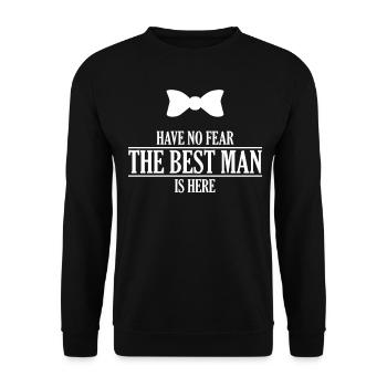 Groomsmen Bride Groom Best Man Wedding - Unisex Pullover - Schwarz - Vorne - Alina (178cm) & Michal (187cm)