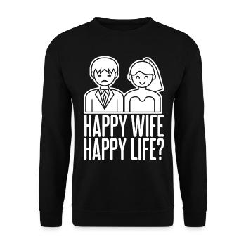 Bride Groom Best Man Wedding Groomsmen - Unisex Pullover - Schwarz - Vorne - Alina (178cm) & Michal (187cm)