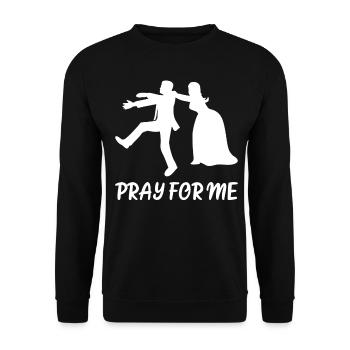 Wedding Bride Groomsmen Groom - Unisex Sweatshirt - black - Front - Alina (178cm) & Michal (187cm)