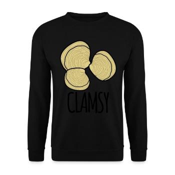 Seashells Sea Shell Clams Clam Clumsy - Unisex Sweatshirt - black - Front - Alina (178cm) & Michal (187cm)
