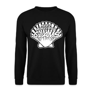 Clams Clam Seashell - Unisex Pullover - Schwarz - Vorne - Alina (178cm) & Michal (187cm)