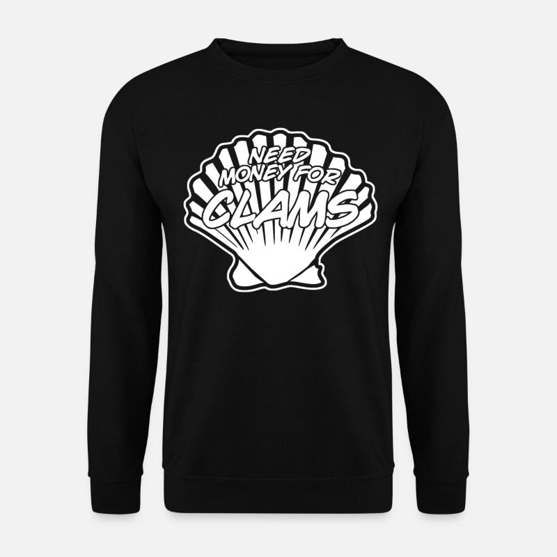 Clams Clam Seashell - Unisex Pullover - Schwarz