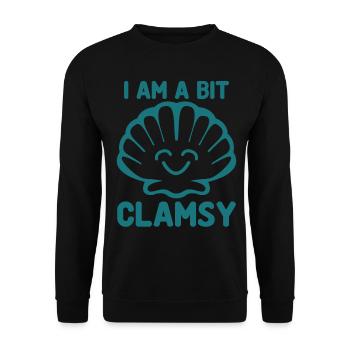Clams Clam Seashells Sea Shell - Unisex Sweatshirt - black - Front - Alina (178cm) & Michal (187cm)