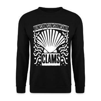 Palourdes Palourdes Coquillages Soleil - Sweat-shirt Unisexe - noir - Devant - Alina (178cm) & Michal (187cm)