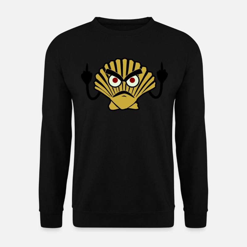 Middle Finger Clams Clam Seashell - Unisex Sweatshirt - black