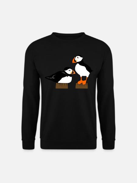 Puffin Puffins - Unisex Pullover - Schwarz
