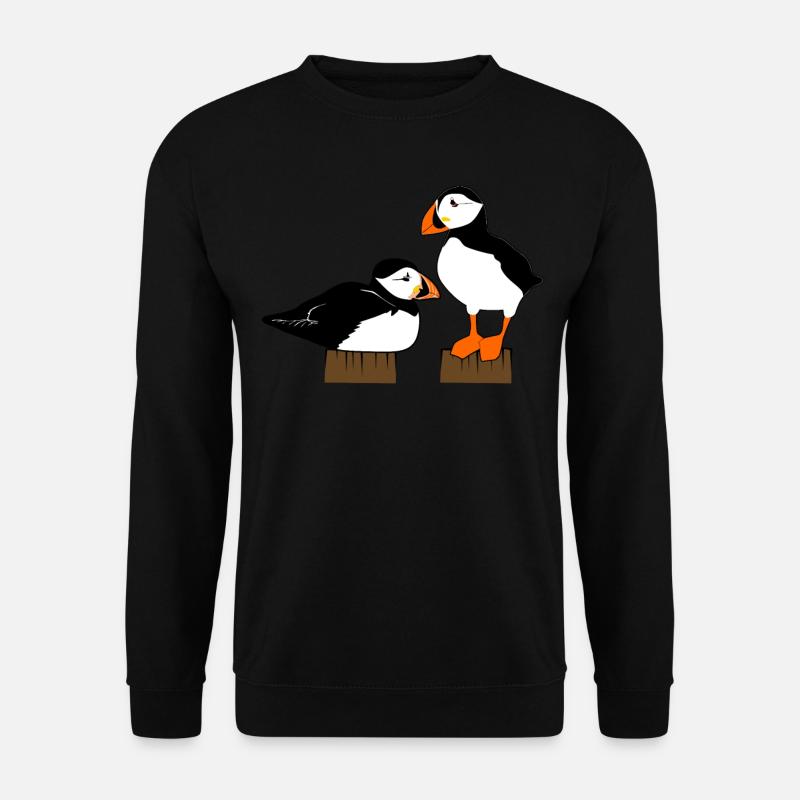 Puffin Puffins - Unisex Pullover - Schwarz