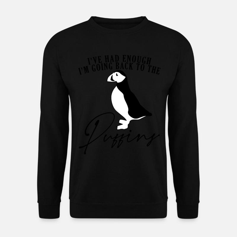 Puffins Puffin - Unisex Pullover - Schwarz