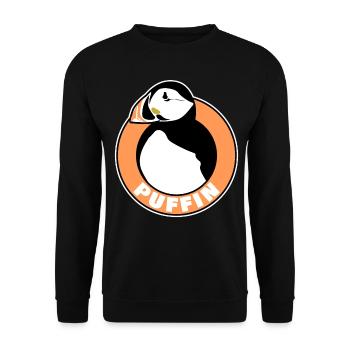 Puffins Bird Puffin - Unisex Sweatshirt - black - Front - Alina (178cm) & Michal (187cm)