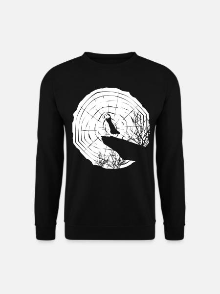 Puffins Moon Puffin - Unisex Sweatshirt - black