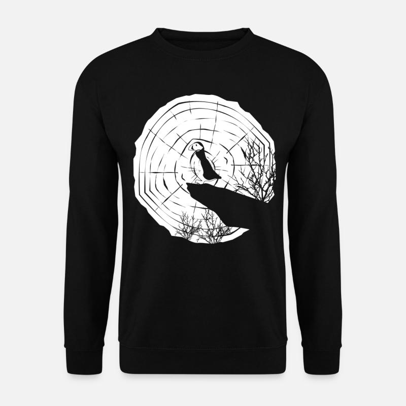 Puffins Moon Puffin - Unisex Pullover - Schwarz