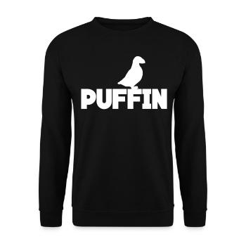 Puffin Bird Puffins - Unisex Sweatshirt - black - Front - Alina (178cm) & Michal (187cm)