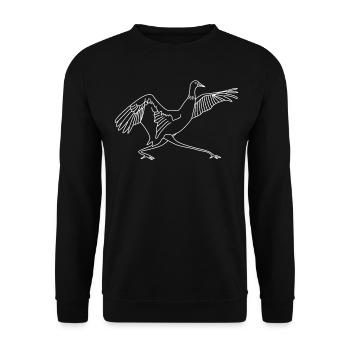 Crane Qi Gong Thai Chi Chigong Qigong - Unisex Pullover - Schwarz - Vorne - Alina (178cm) & Michal (187cm)