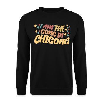 Qigong Qi Gong Thai Chi Chigong - Unisex Pullover - Schwarz - Vorne - Alina (178cm) & Michal (187cm)